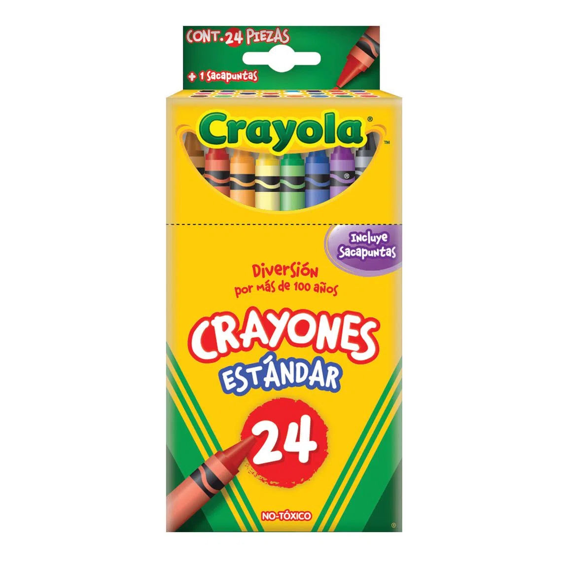 CAJA C/24 CRAYOLAS DELGADAS MARCA CRAYOLA (MATERIAL PARA CLASE DE ARTE)